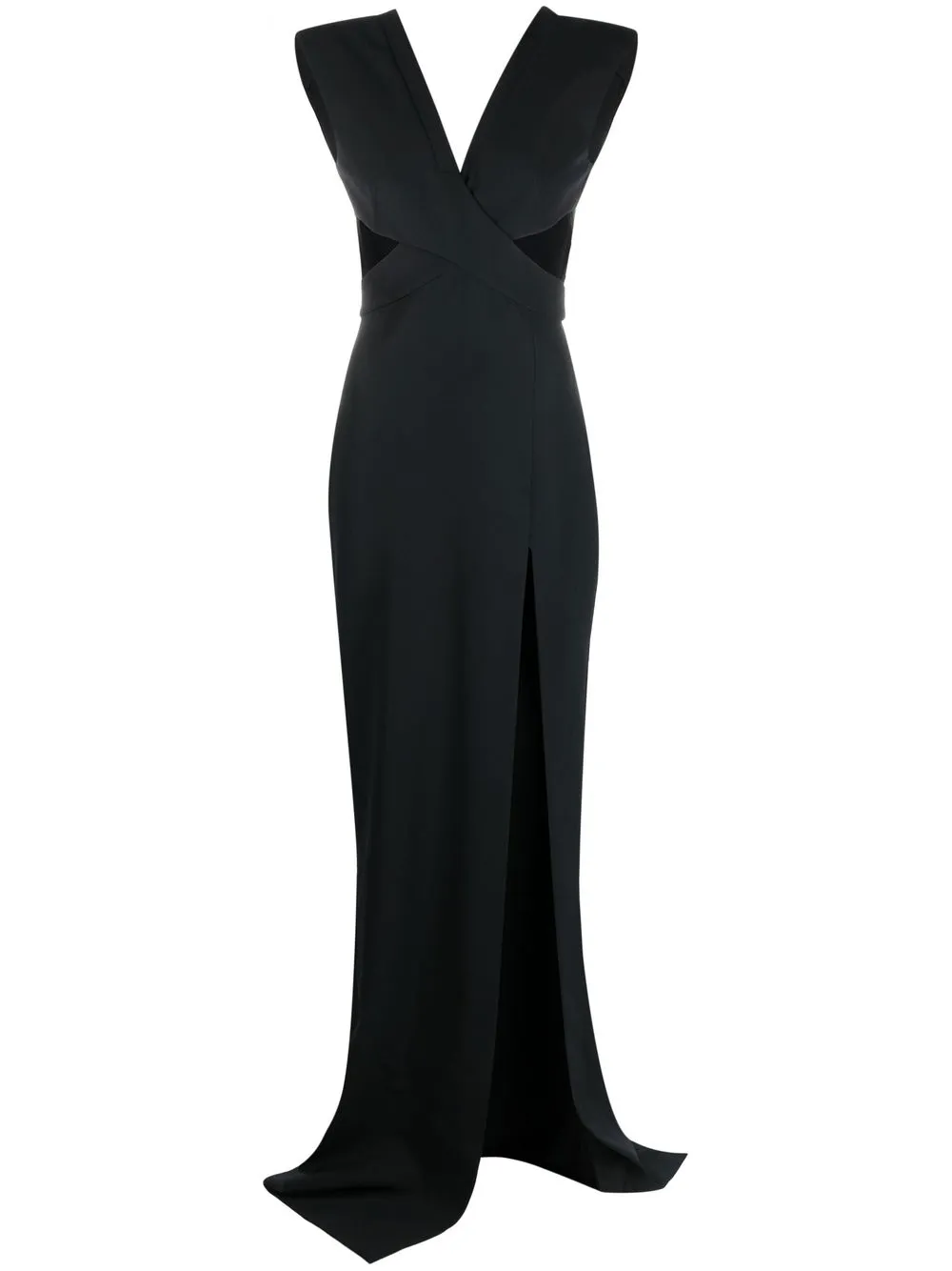 

Genny cut-out V-neck gown - Black