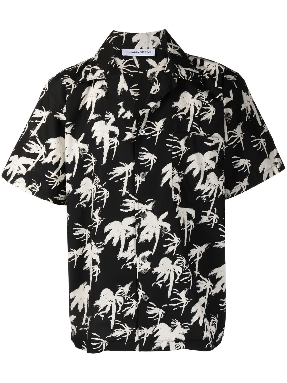 Department 5 Camicia button-down a fiori - Nero