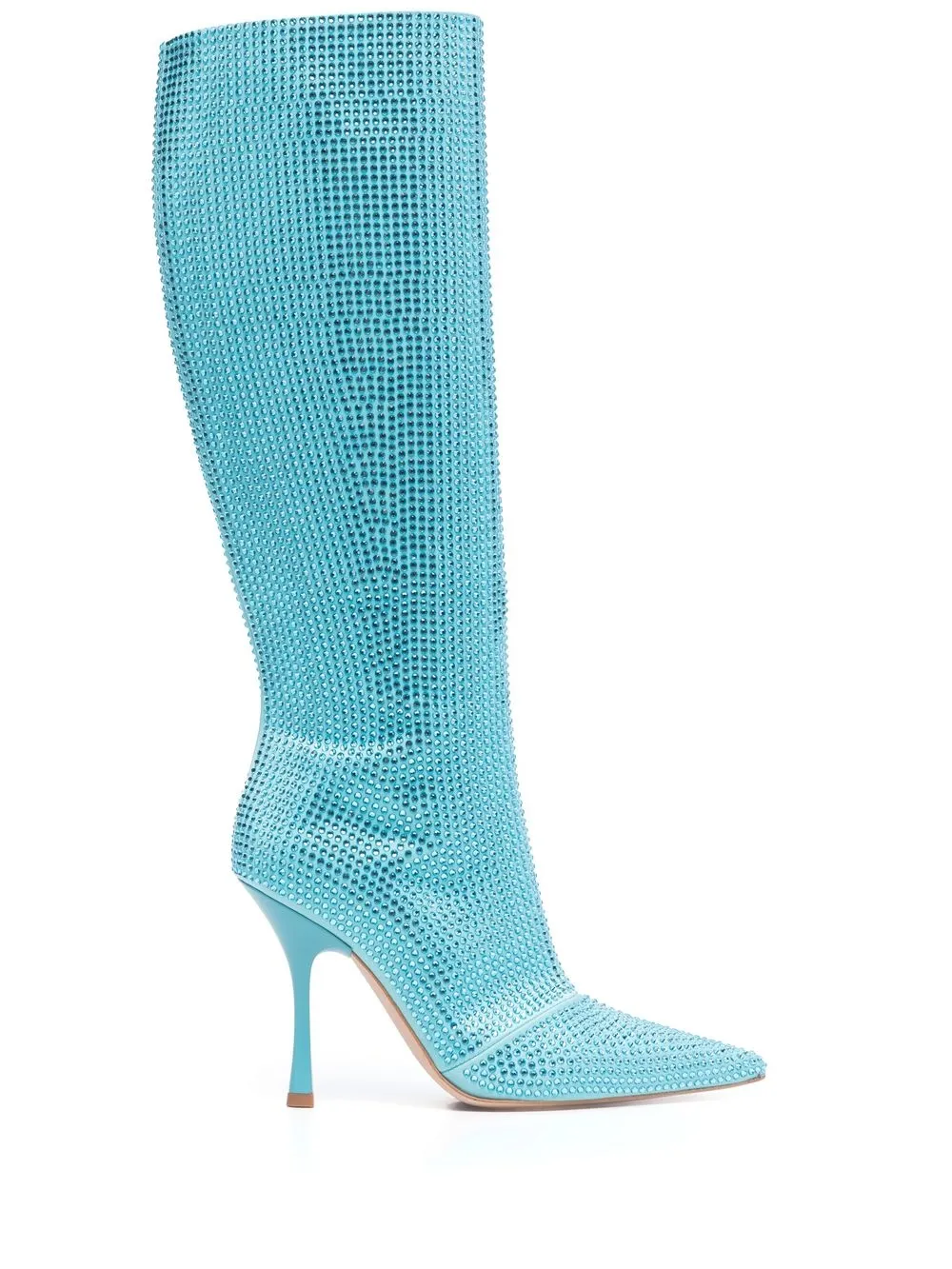 LIU JO crystal-embellished pointed-toe boots Blue