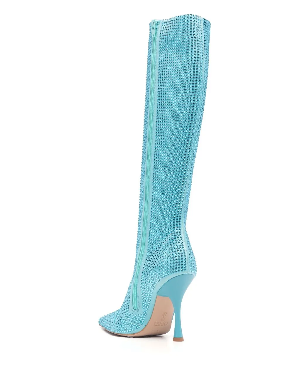 LIU JO crystal-embellished pointed-toe boots Blue