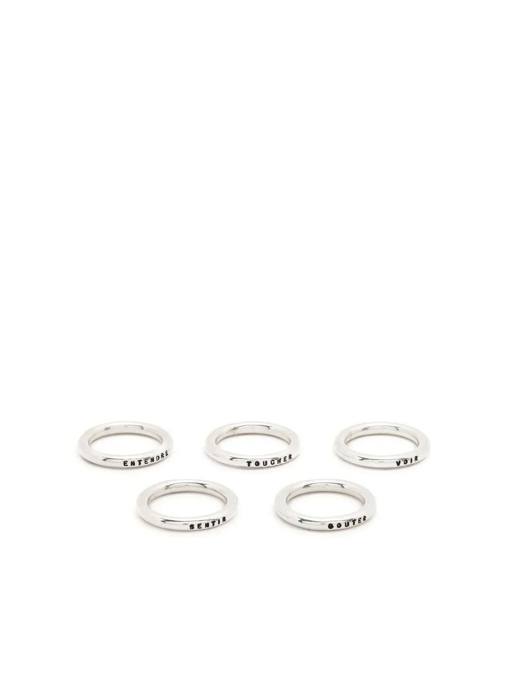 

Thoraval slogan engraved rings - Silver