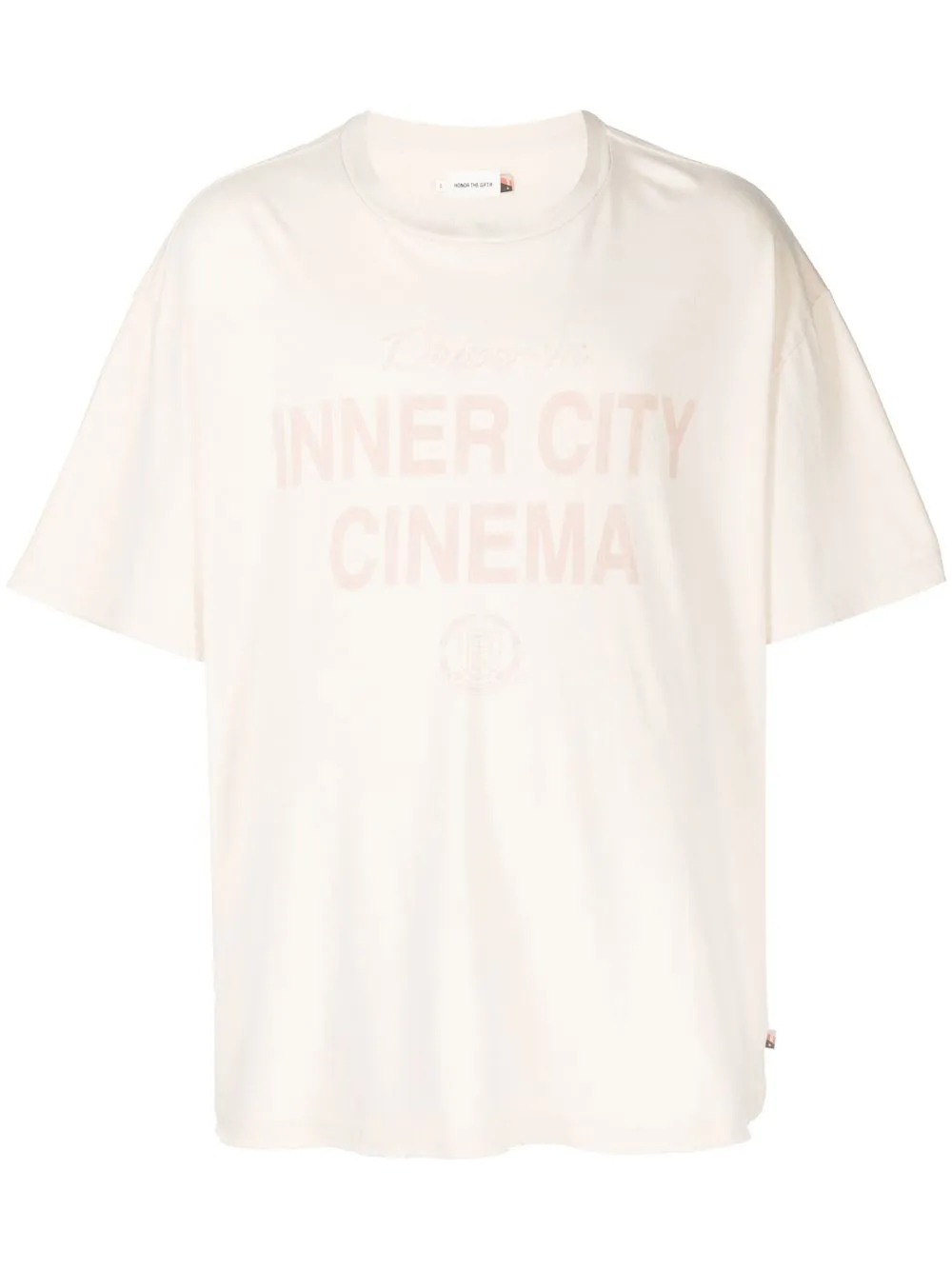 

Honor The Gift playera Cinema con eslogan estampado - Blanco
