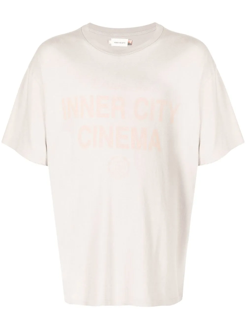

Honor The Gift Cinema slogan-print T-shirt - Grey