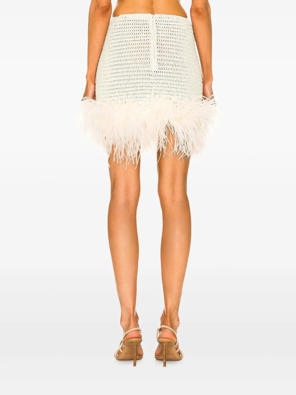 Magda Butrym feather-down mini skirt Beige