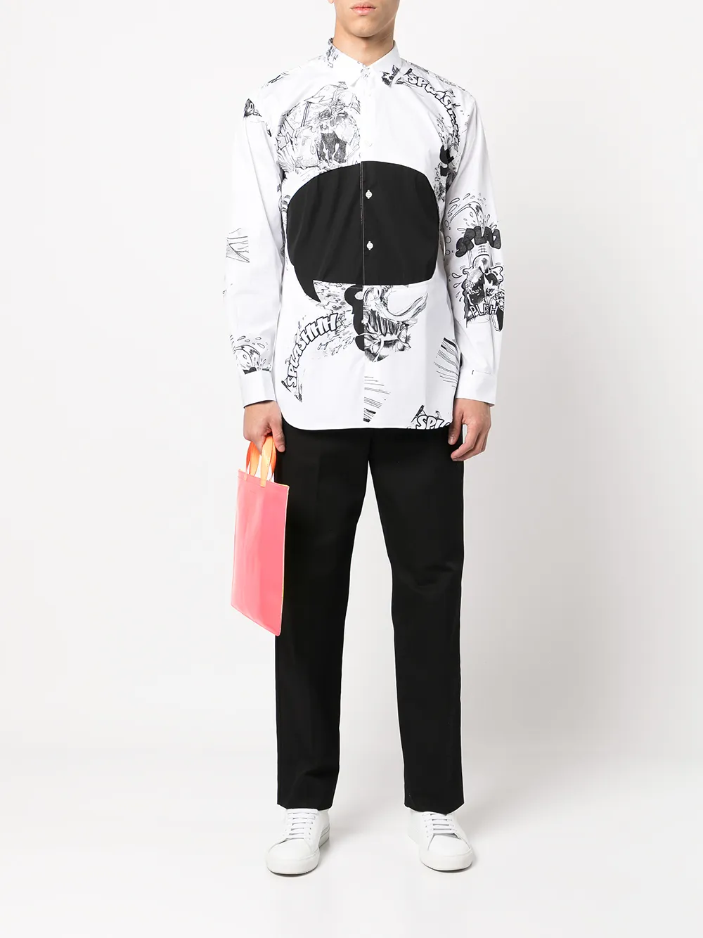 Comme Des Garçons Shirt Overhemd met print - Wit