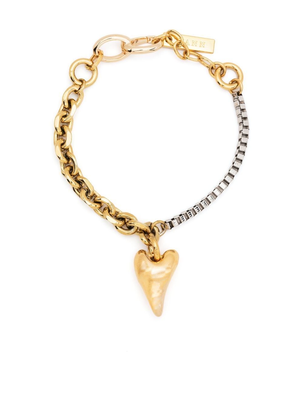 vann jewelry bracelet à breloque cœur - or