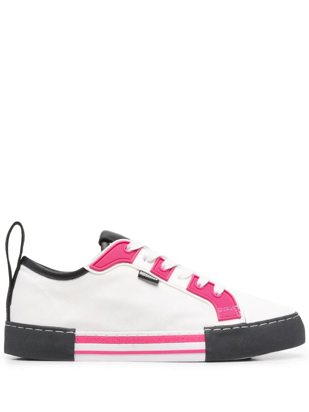 

Moschino tenis bajos con agujetas - Blanco