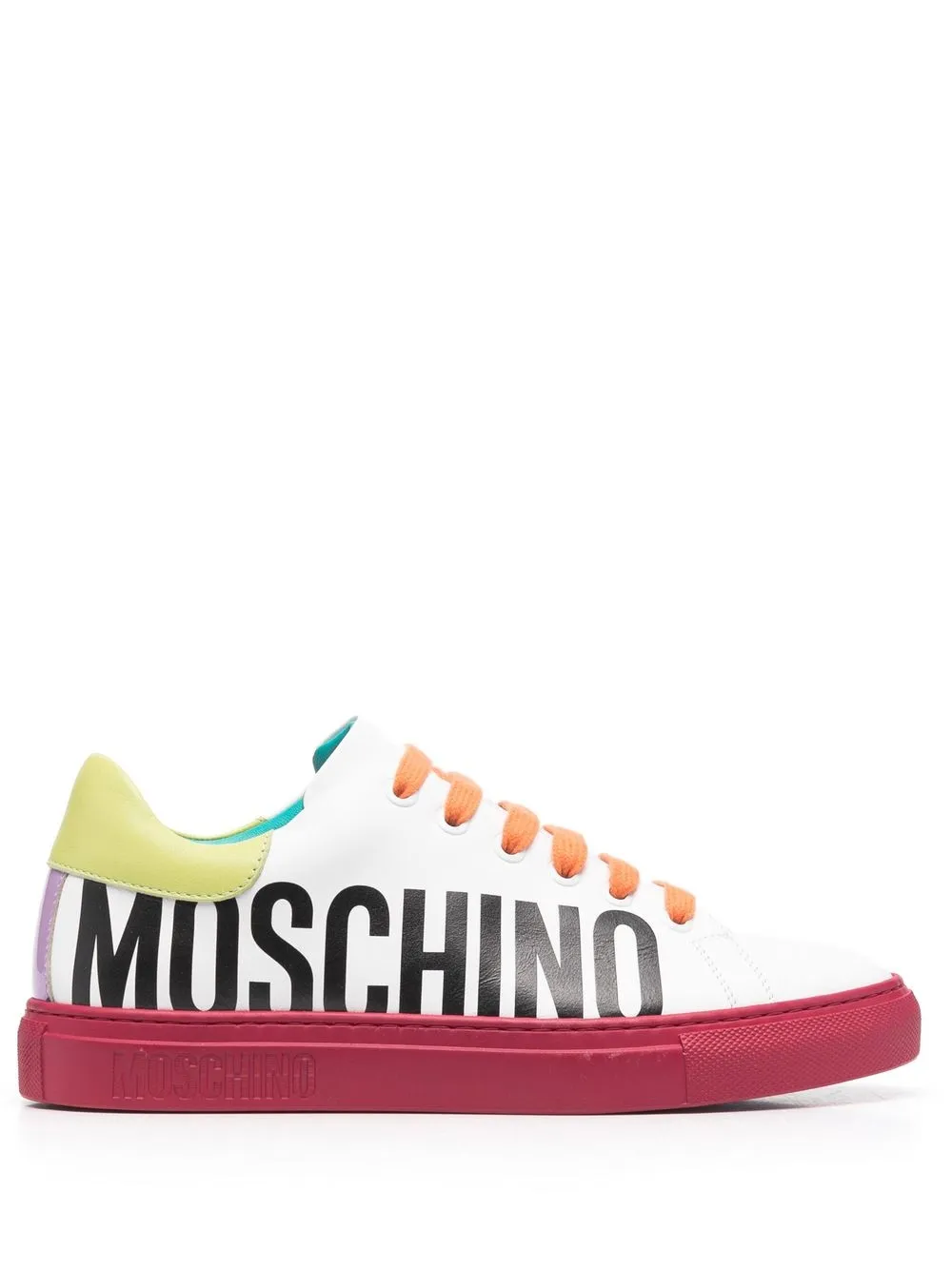 

Moschino logo low-top sneakers - White