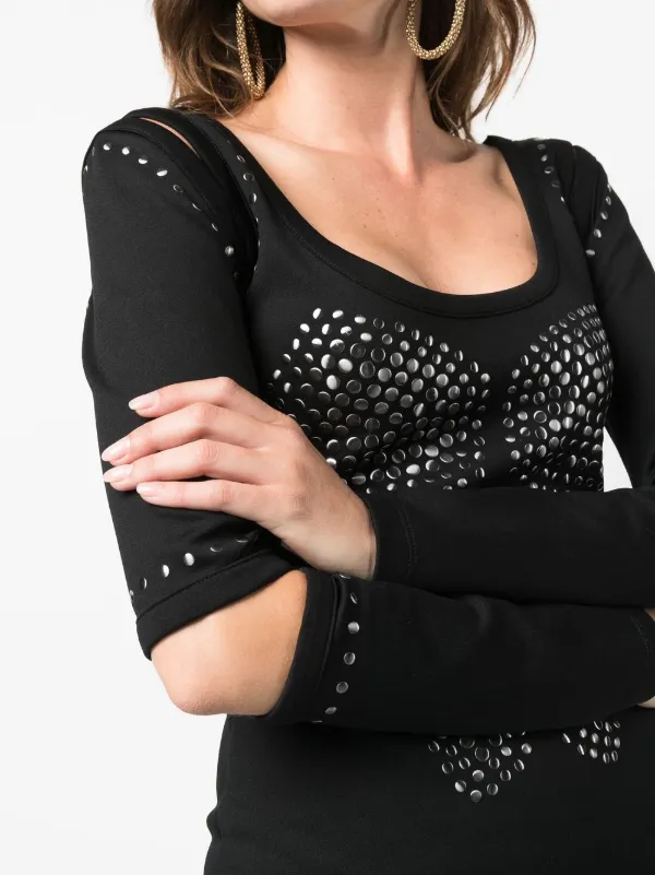 white christmas dresses Versace Black Medallion Cut-Out Dress – Treasures of NYC