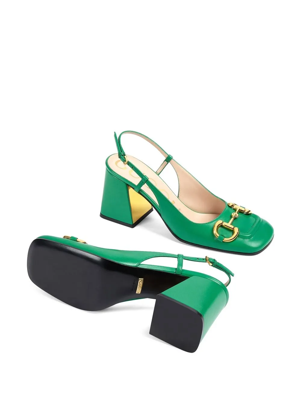 Gucci Horsebit midheel Slingback Pumps Farfetch