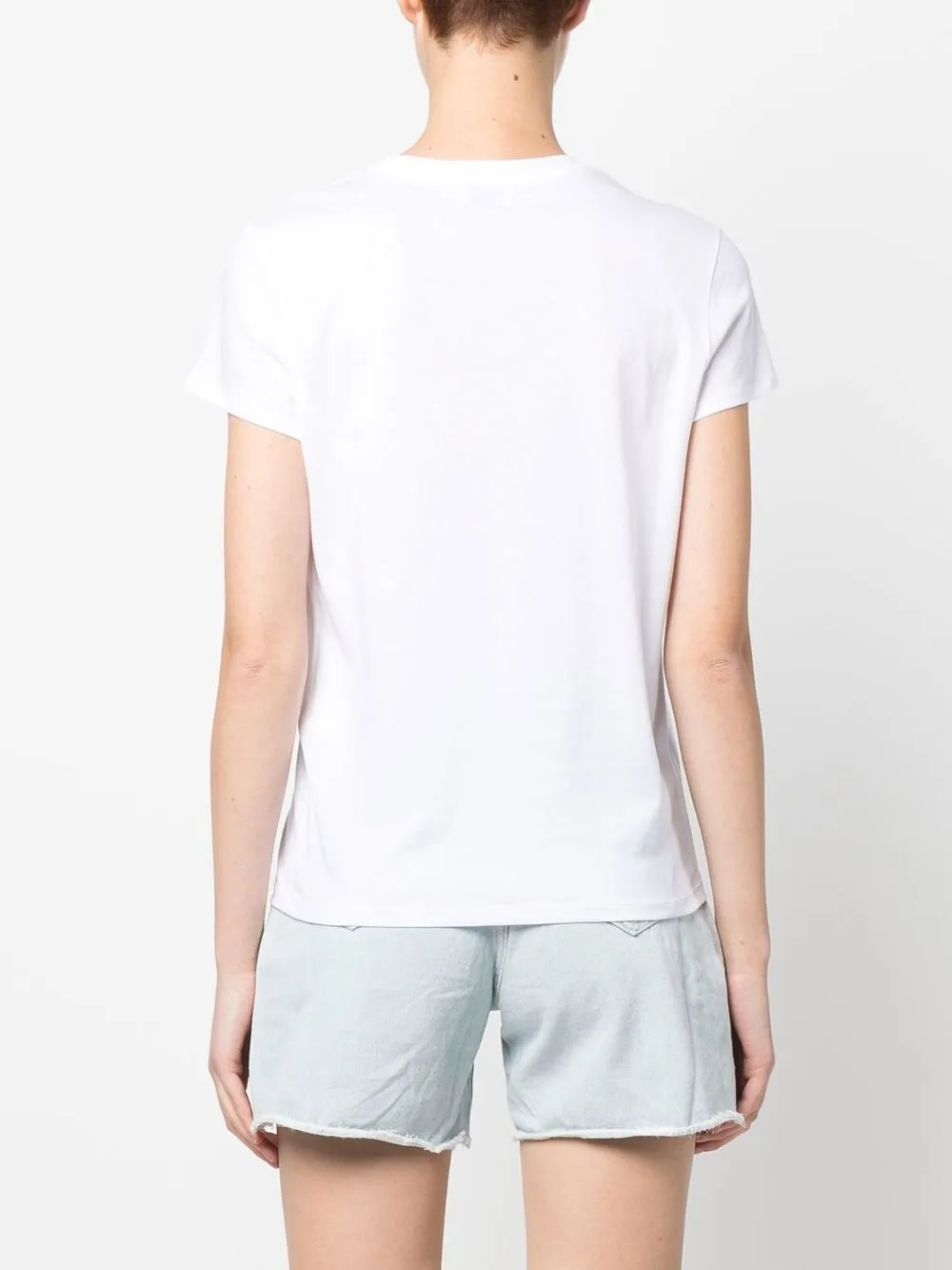 Shop Filippa K Round-neck Short-sleeve T-shirt In White