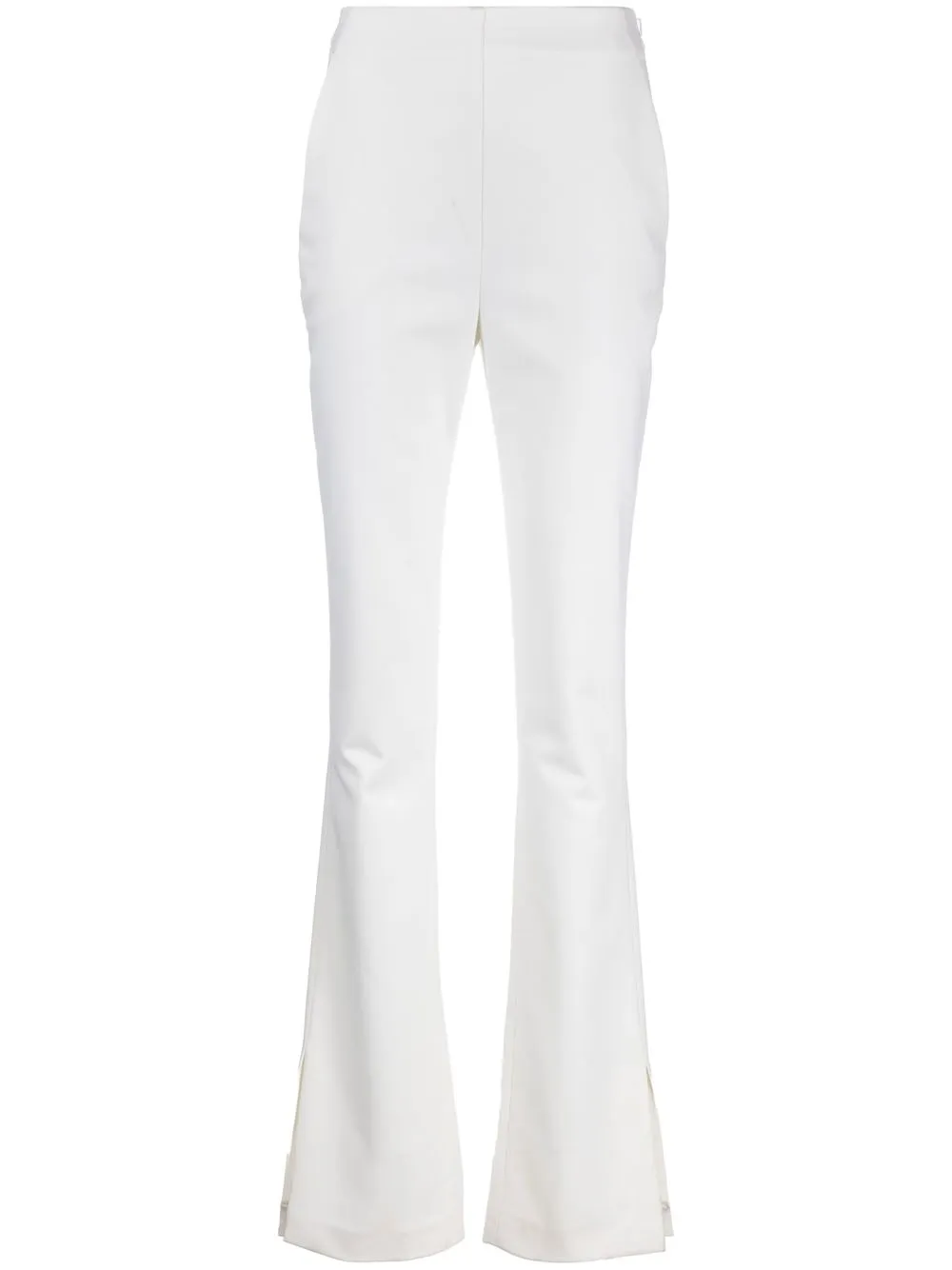 

Genny high-waisted flared trousers - White