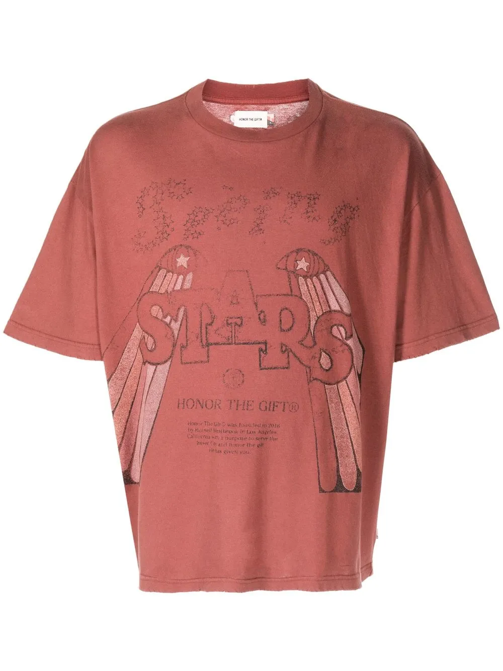 Honor The Gift playera Seeing Stars con eslogan - Rojo
