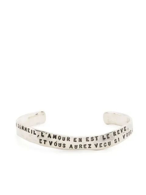Thoraval engraved sterling silver bangle