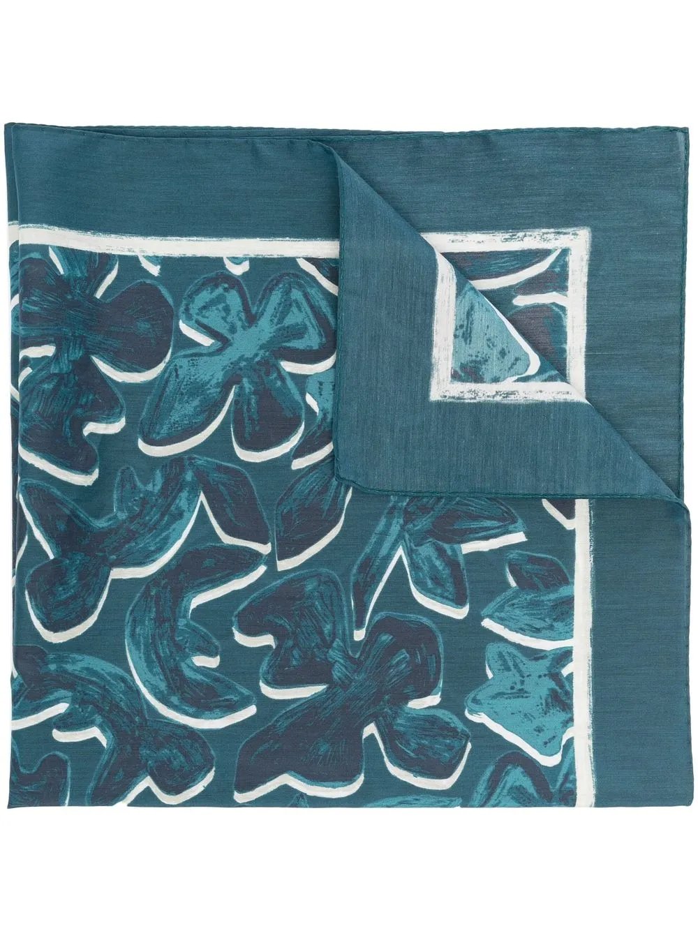 graphic-print neck scarf