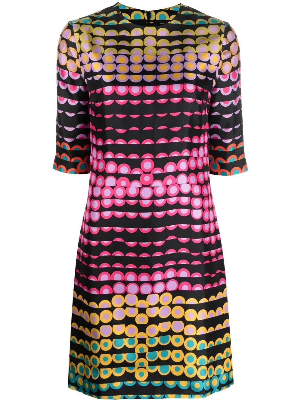 

Moschino vestido de seda con estampado abstracto - Negro