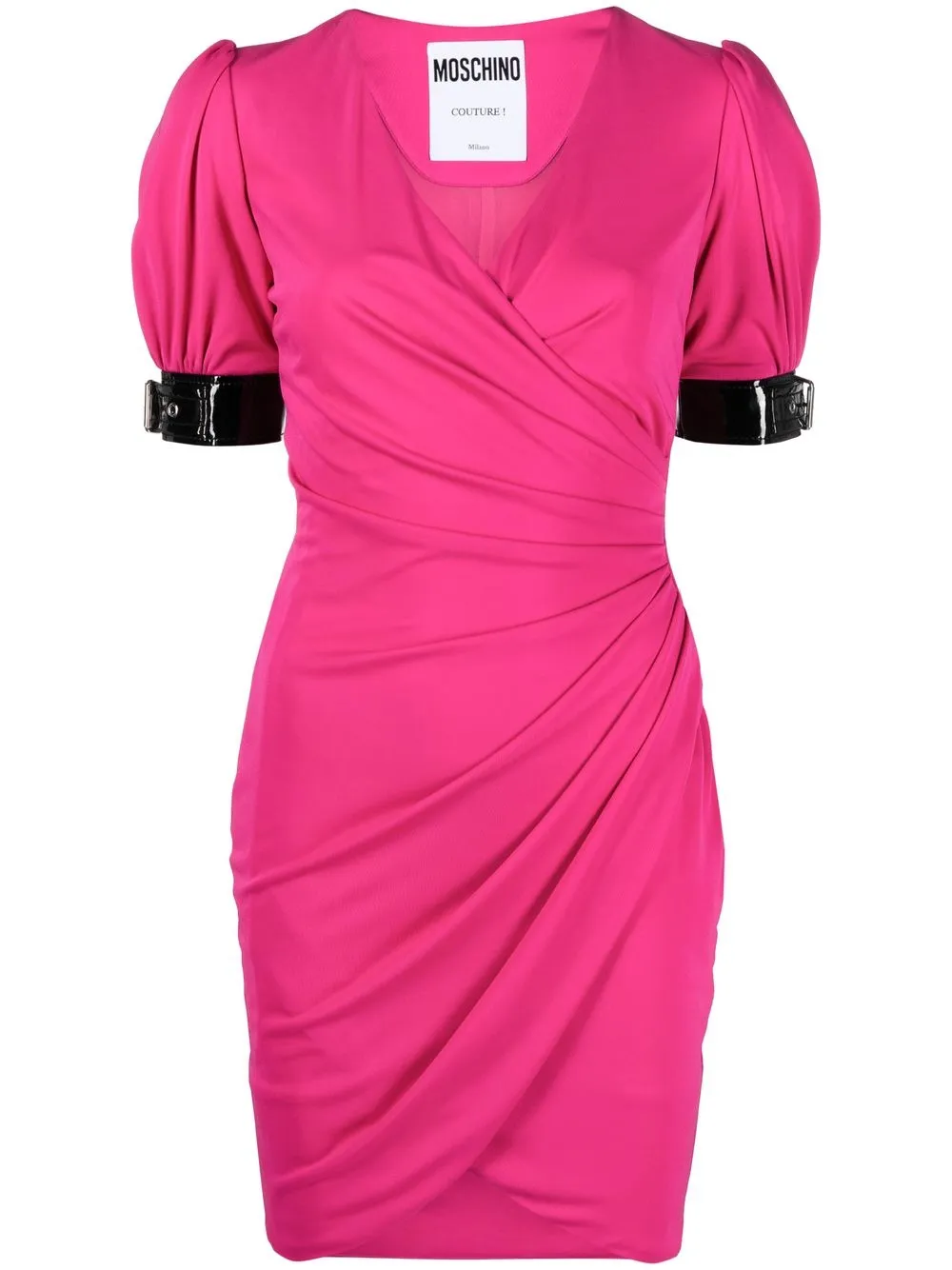 

Moschino vestido corto con detalle fruncido - Rosado