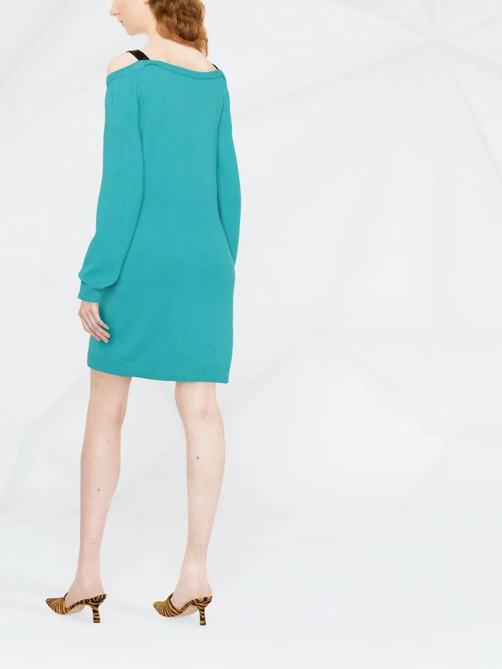 Moschino strap-detail knitted mini dress | Clothing | Image 4