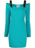 Moschino strap-detail knitted mini dress - Green