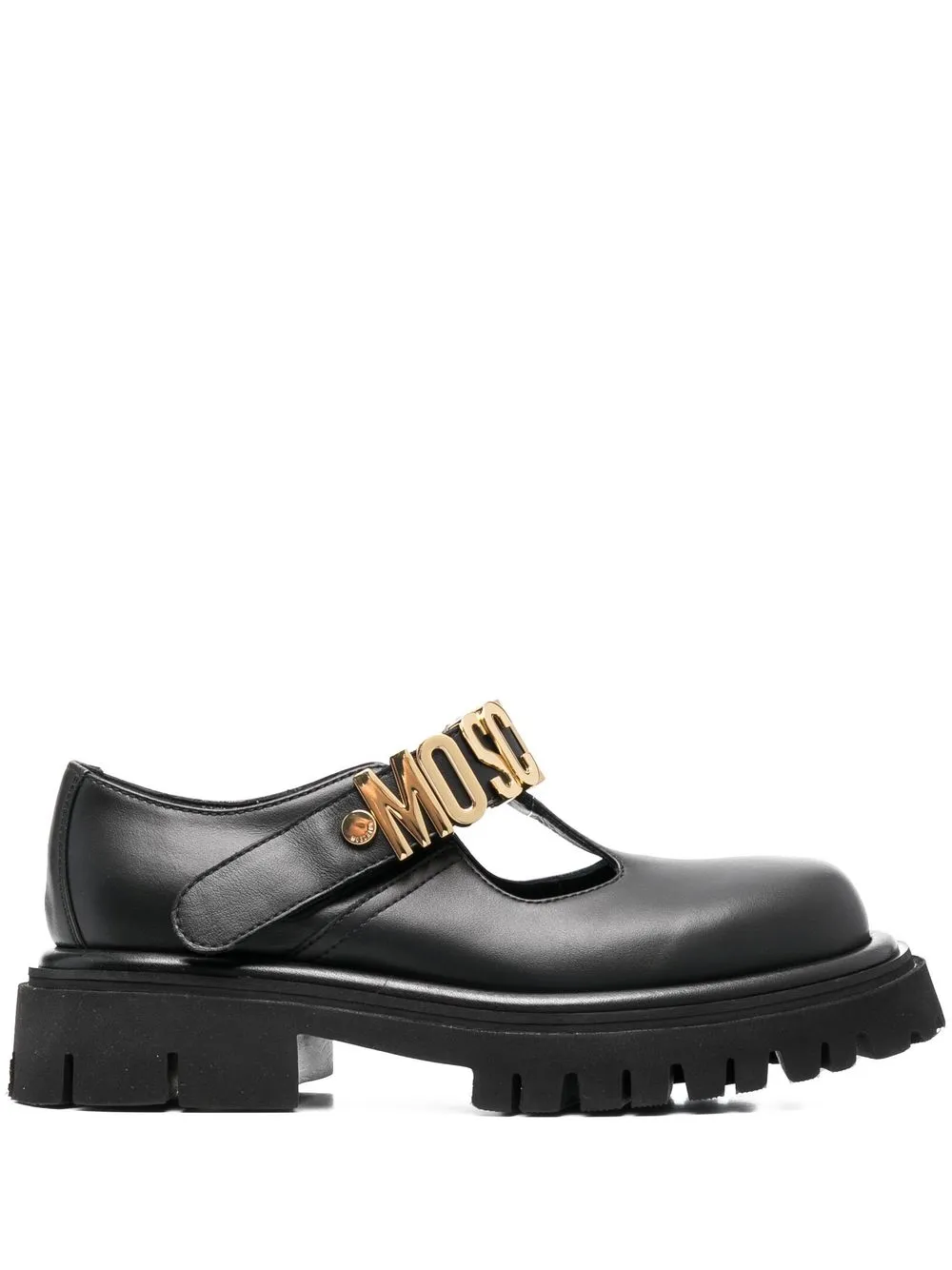 

Moschino logo-plaque shoes - Black