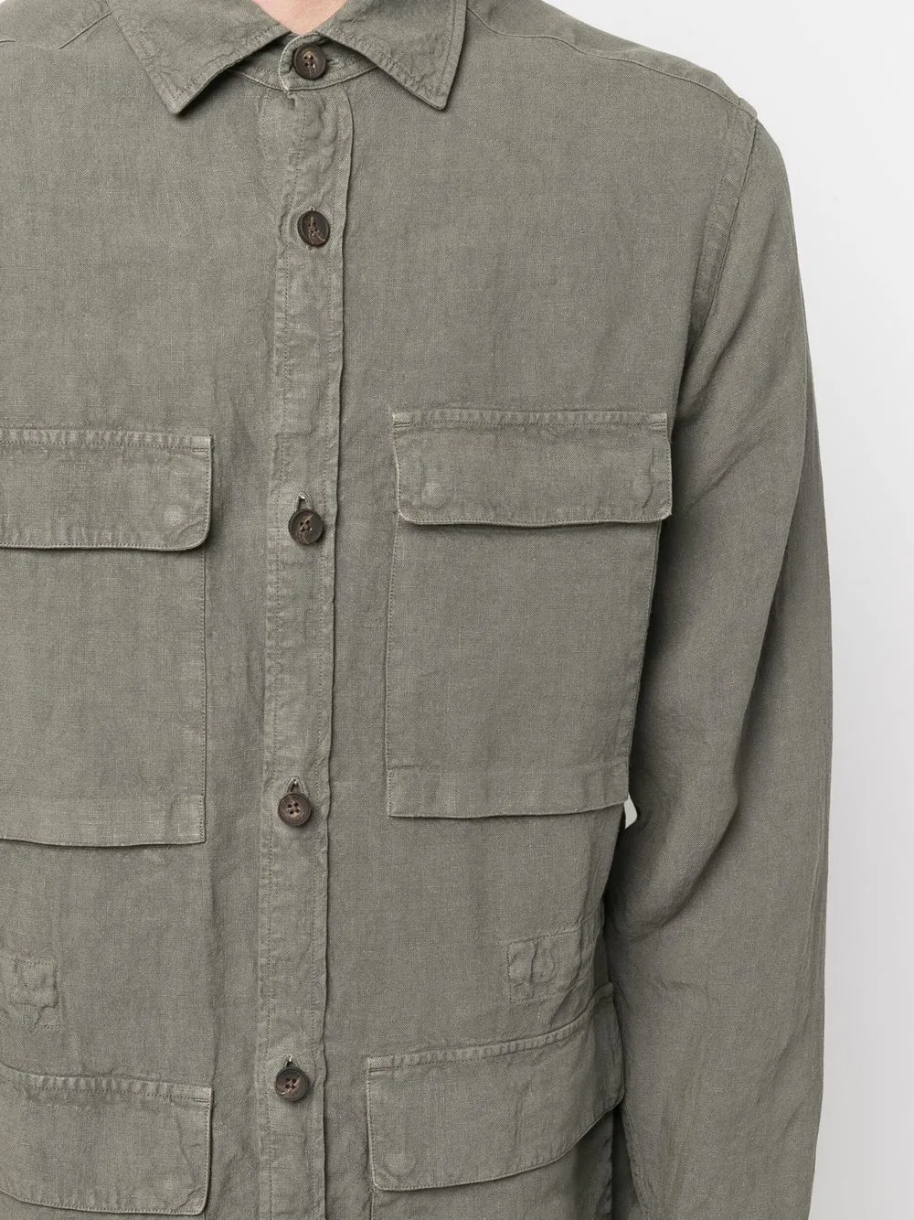 Zegna multipocket Military Linen Shirt Farfetch