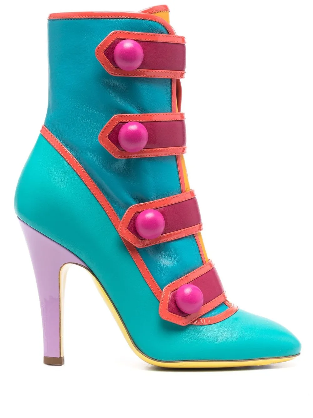 

Moschino botines con diseño color block - Azul