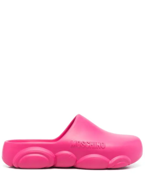 Moschino mules con logo en relieve