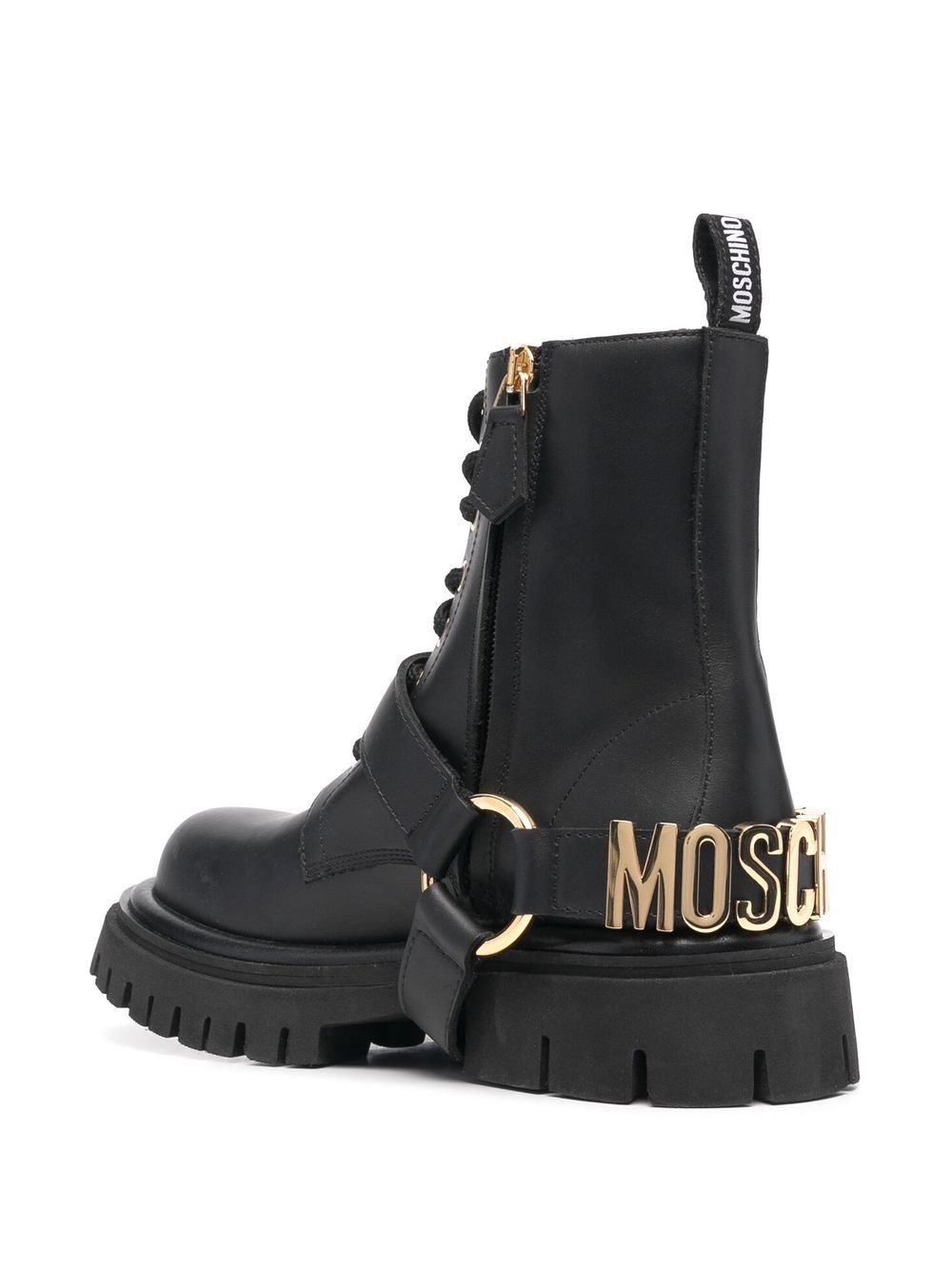 Moschino logo-lettering Ankle Boots - Farfetch