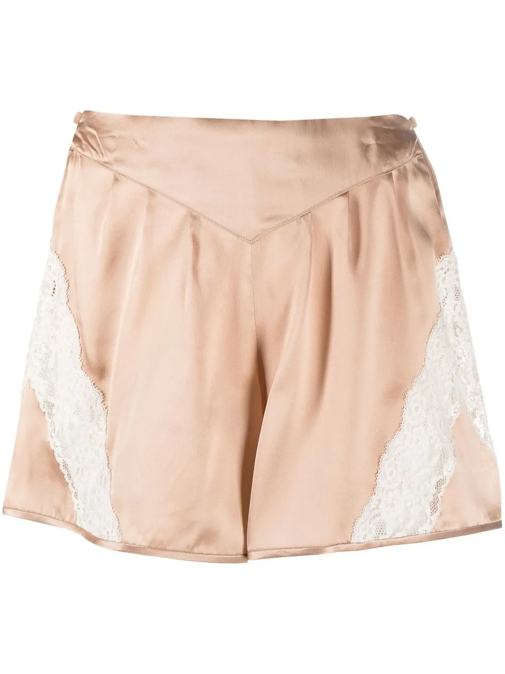 

Maison Margiela lace-panel detail shorts - Neutrals