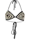 Matimì beaded crochet bikini top - Black