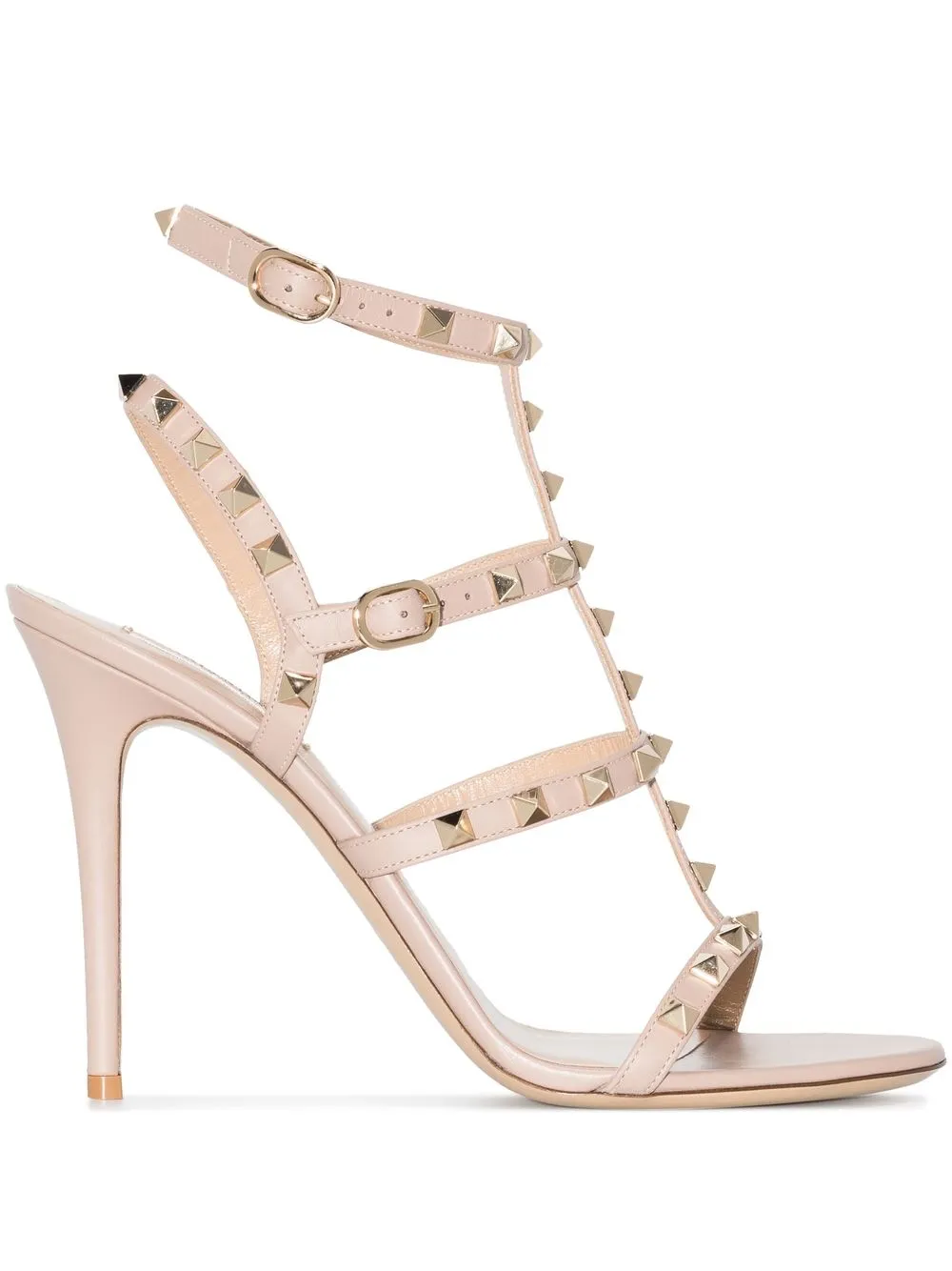 

Valentino Garavani Rockstud caged 105mm sandals - Neutrals