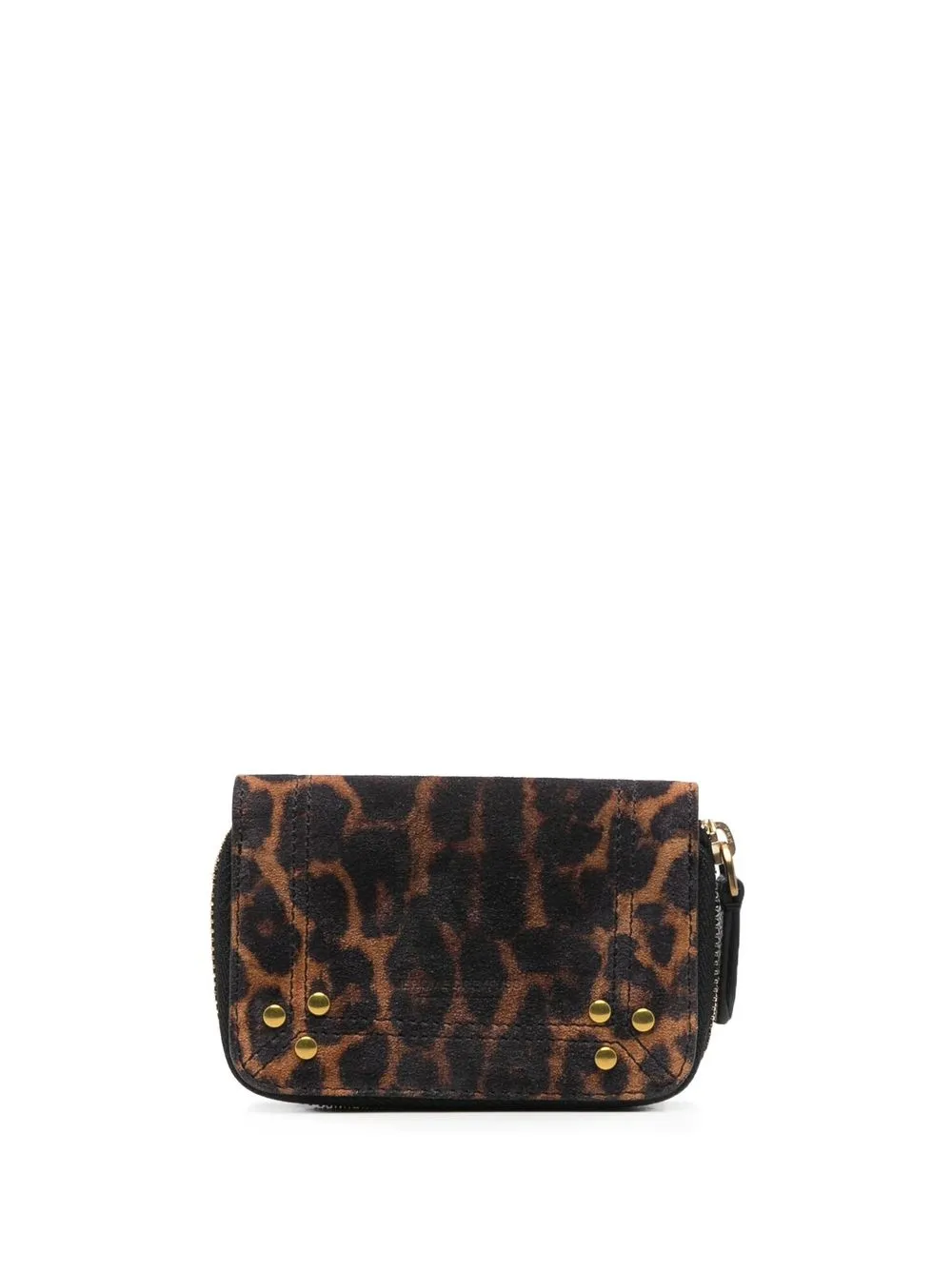 

Jérôme Dreyfuss all-over leopard-print wallet - Brown