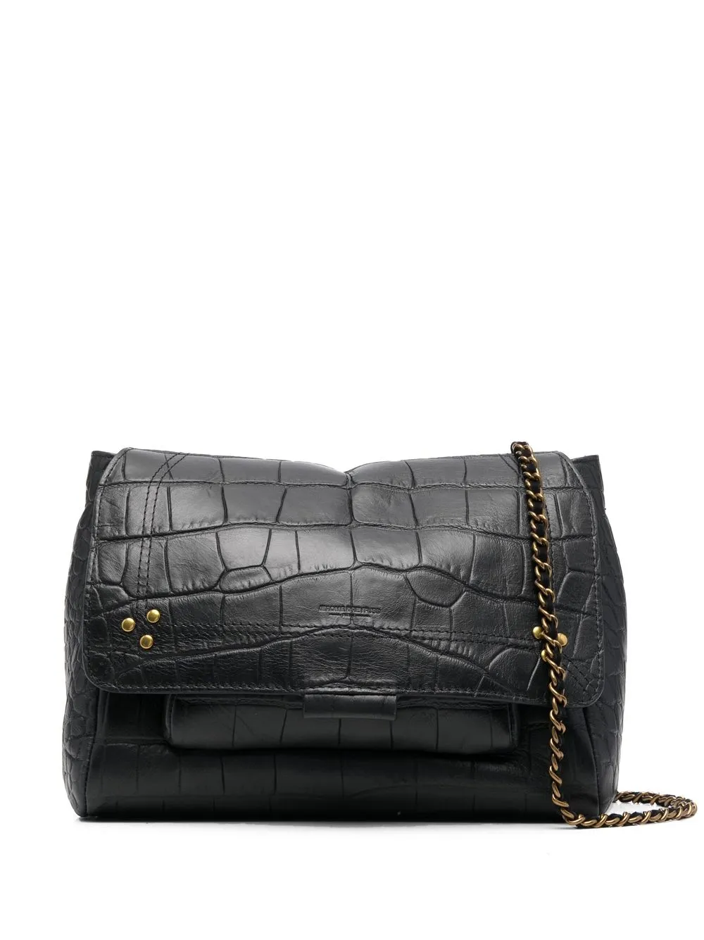 

Jérôme Dreyfuss bolsa crossbody con efecto de piel de cocodrilo - Negro