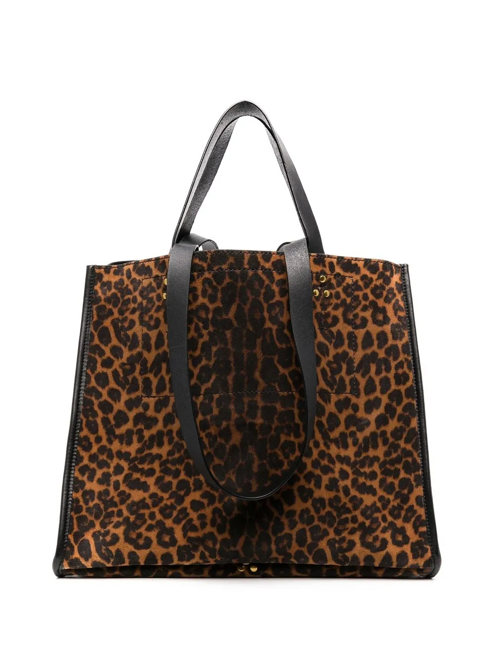 

Jérôme Dreyfuss Leon leopard-print tote bag - Brown