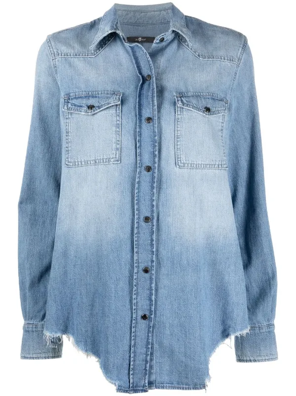 Mankind frayed-edge Denim Shirt - Farfetch