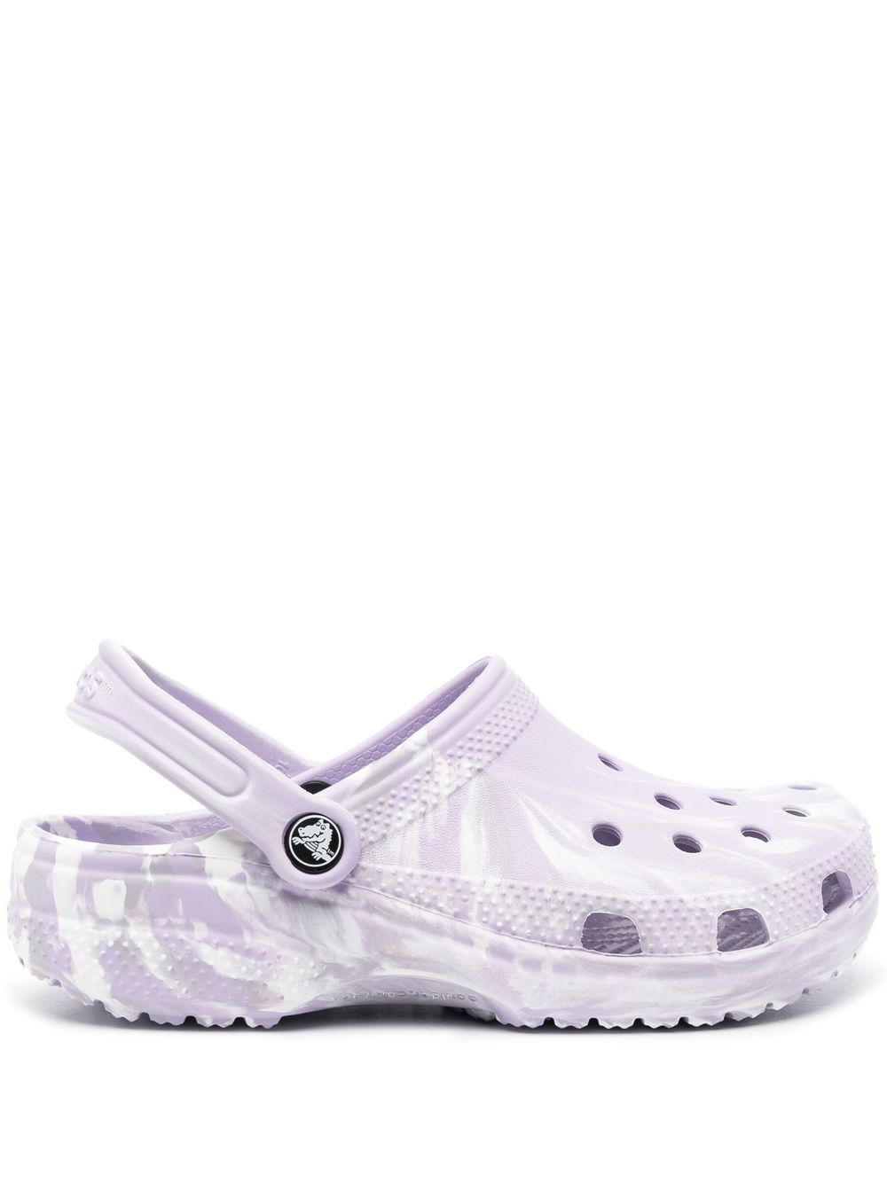 

Crocs marbled perforated croc sandals - Purple