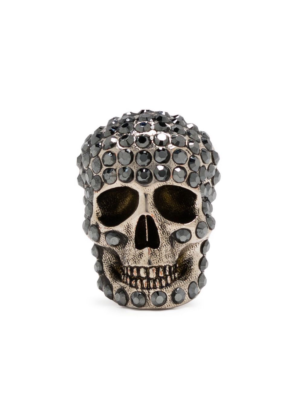 

Alexander McQueen arete Skull con detalles de cristal en pavé - Plateado