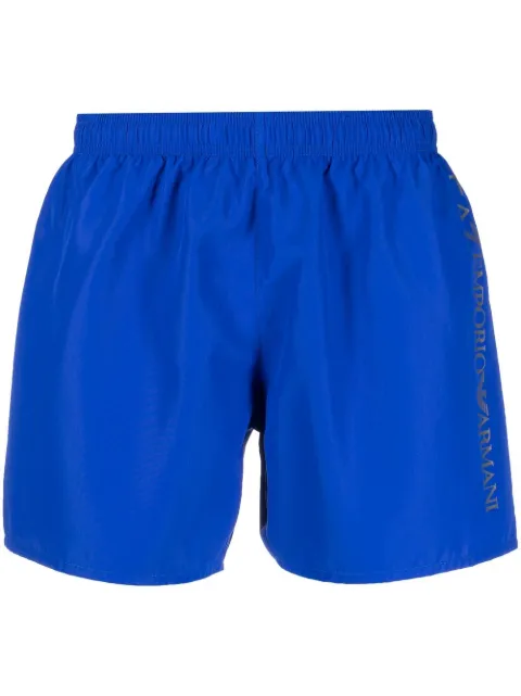 Ea7 Emporio Armani shorts de playa con logo estampado