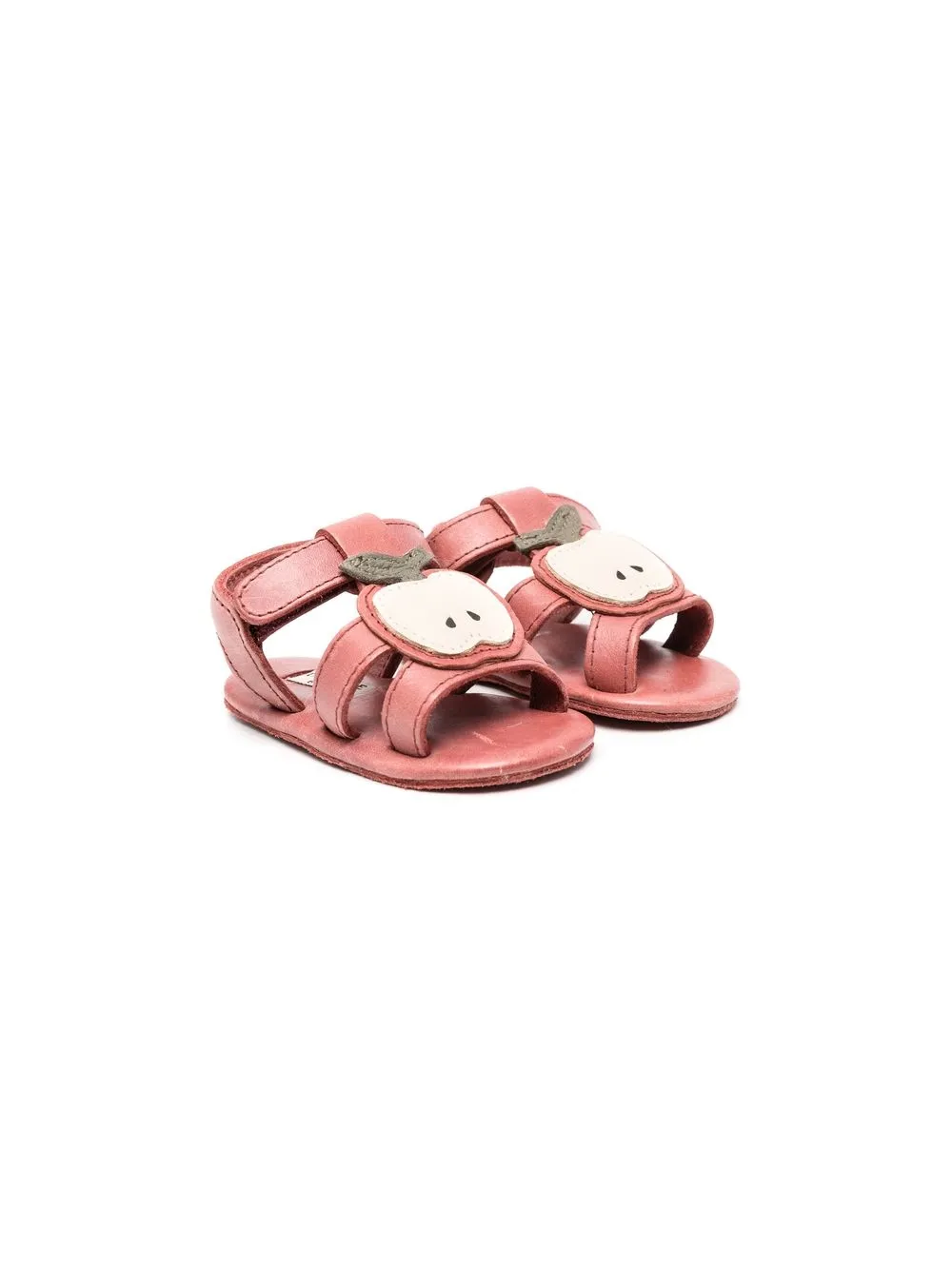 

Donsje apple-appliqué leather sandals - Red