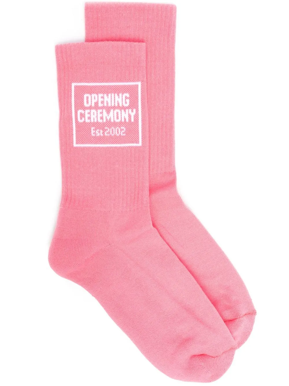 

Opening Ceremony logo intarsia-knit ribbed ankle socks - Pink