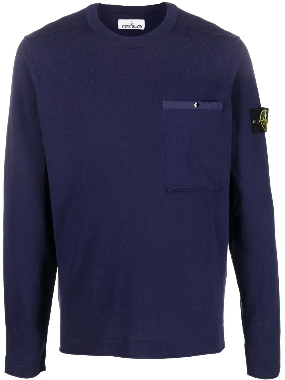 

Stone Island suéter con parche de brújula - Azul