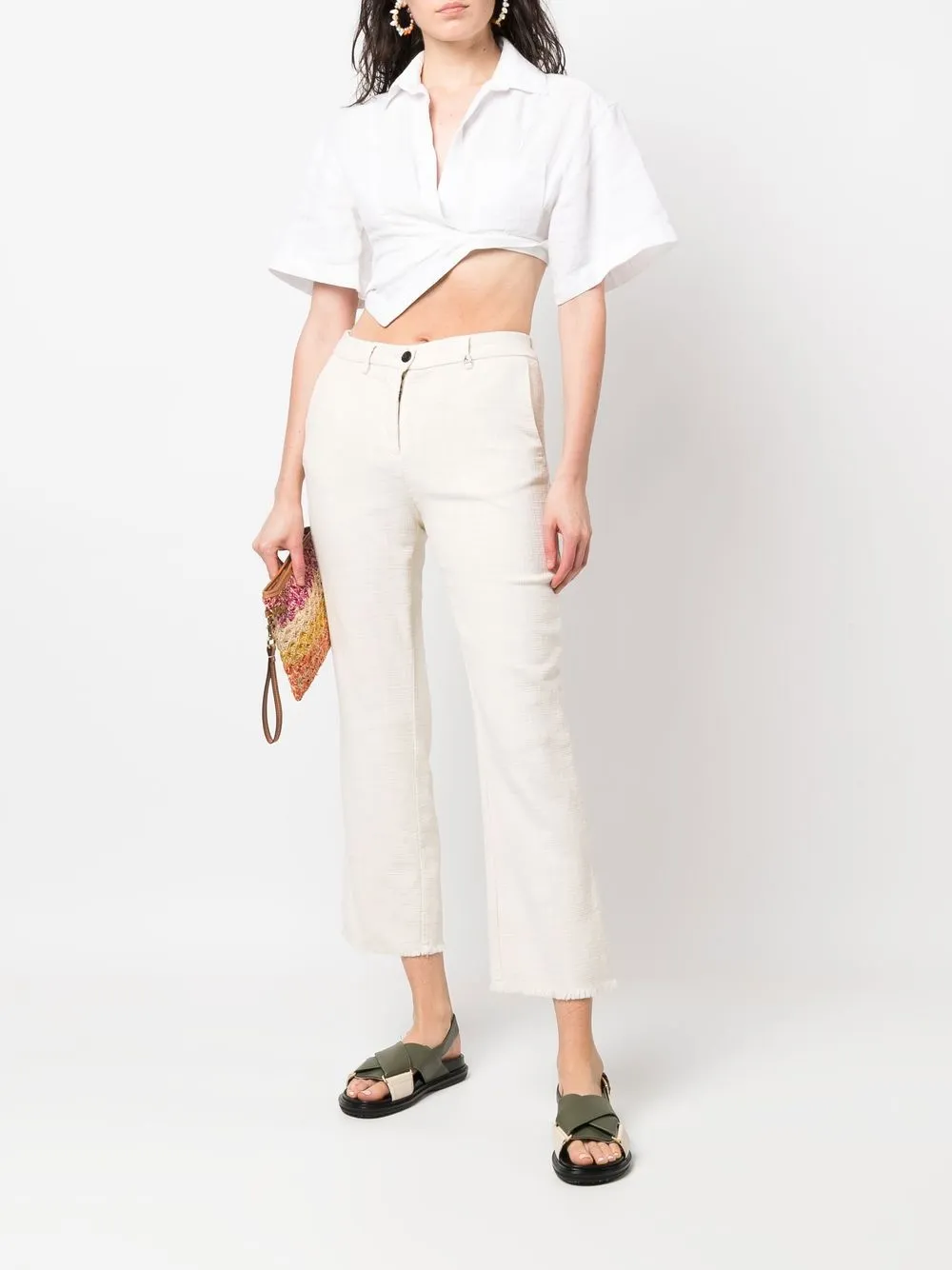 Myths Cropped broek - Beige