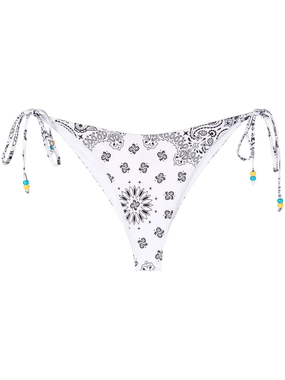 

MC2 Saint Barth bikini bottom Mari con motivo de bandana - Blanco