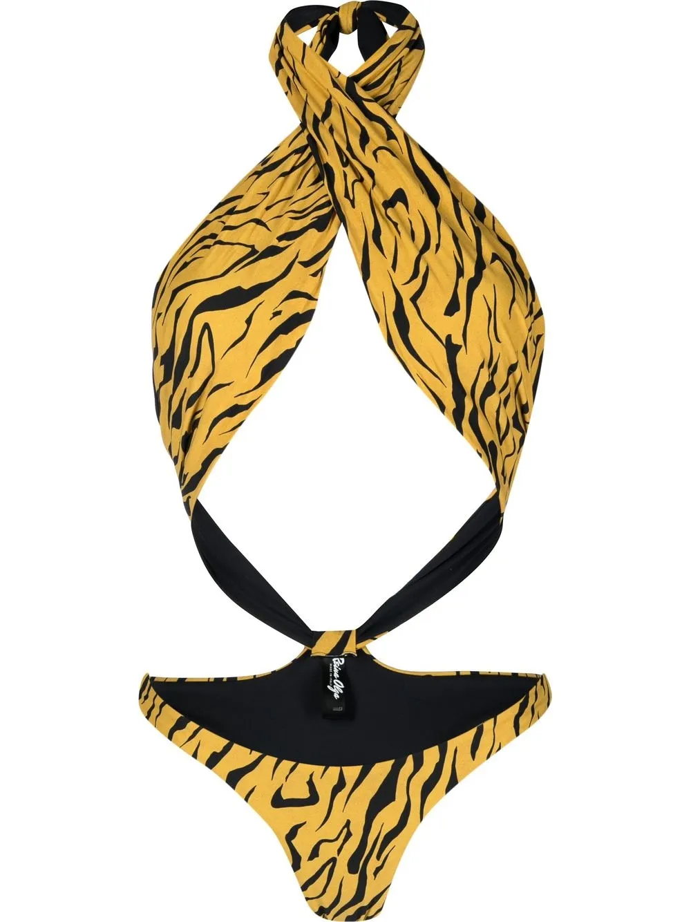 

Reina Olga Show Pony tiger-print swimsuit - Yellow