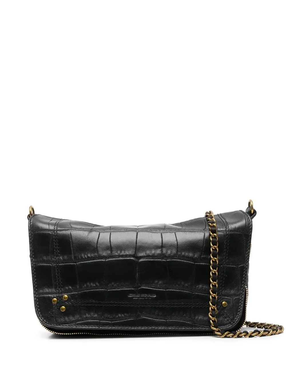 

Jérôme Dreyfuss Bobi crocodile-embossed leather bag - Black