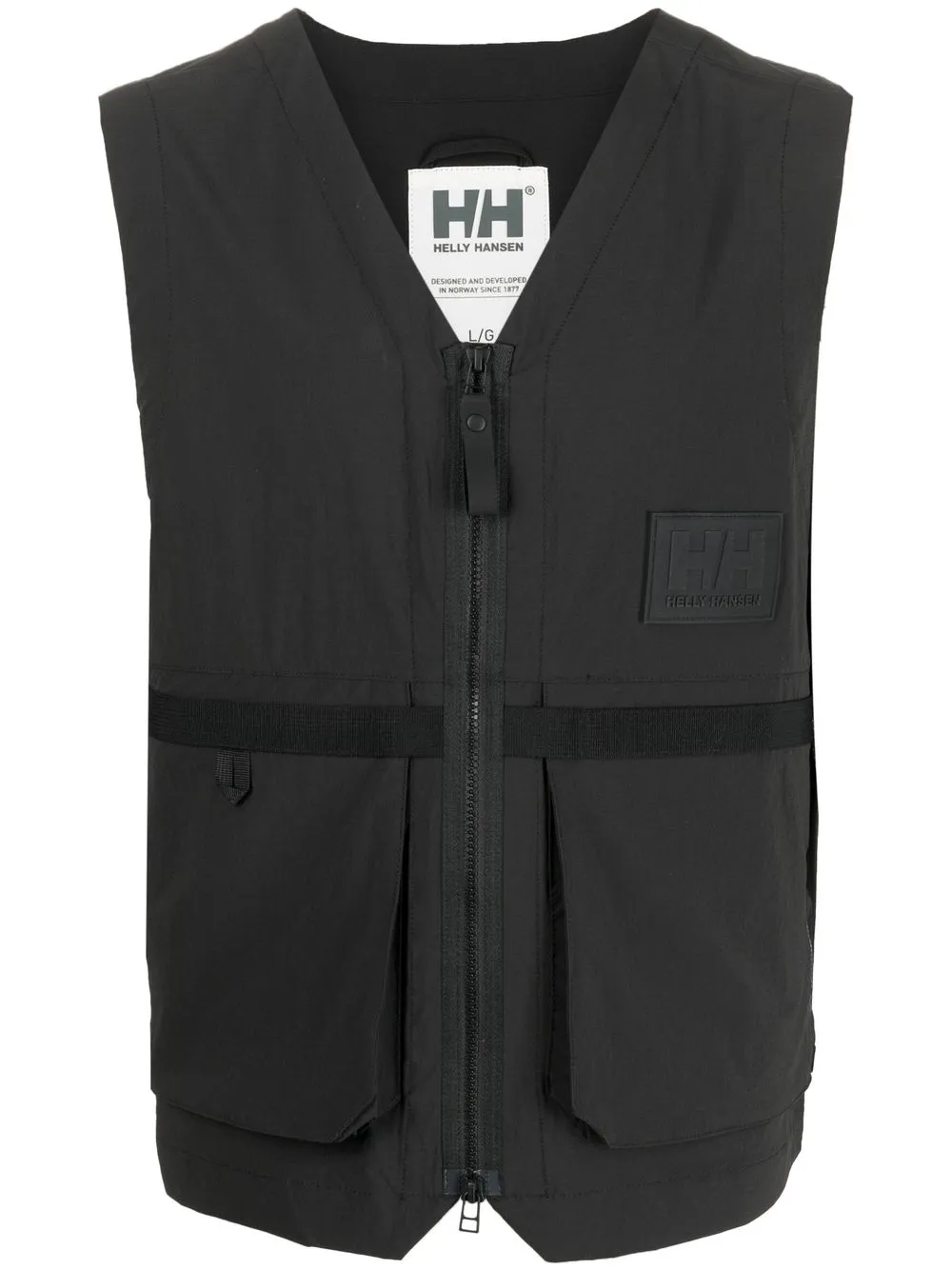 

Helly Hansen patch-pocket zip-up gilet - Black