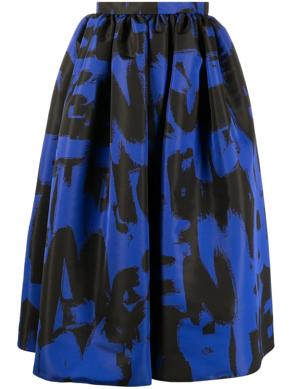 

Alexander McQueen falda plisada con logo estampado - Azul