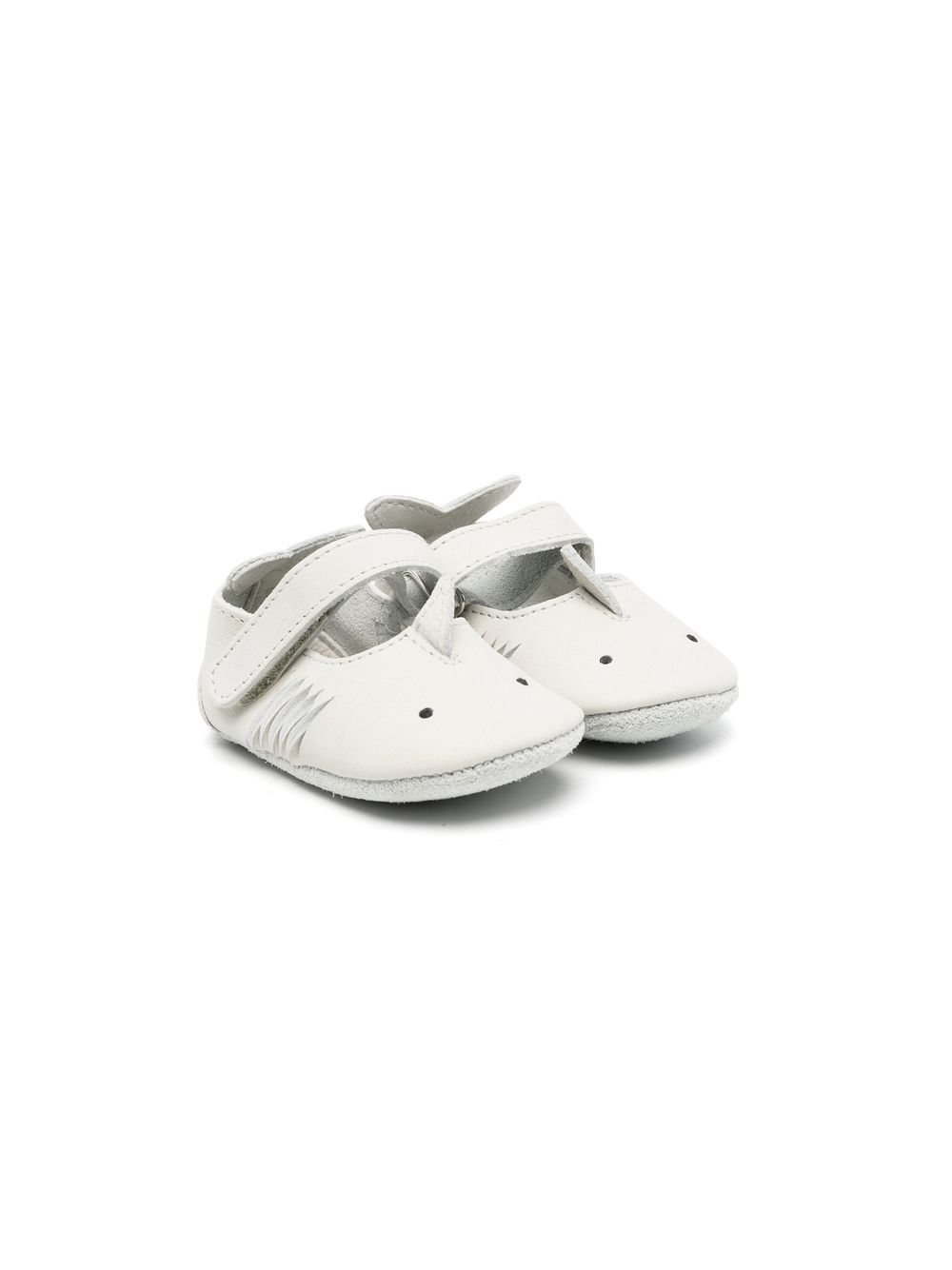 Donsje Babies' Shark Design Leather Pre-walkers In 灰色 | ModeSens