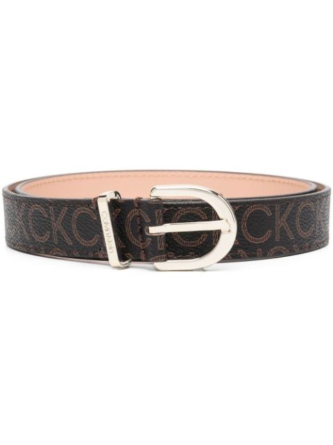 Calvin Klein - logo print buckle belt