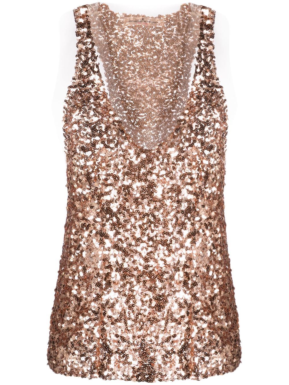 

Ermanno Scervino sequin-embellished tank top - Gold